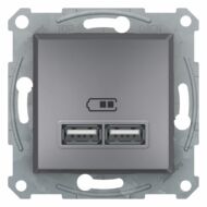 Kép illusztráció: Schneider EPH2700262 Asfora Dupla USB töltő, 2.1A, acél