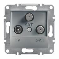 Kép illusztráció: Schneider EPH3600162 Asfora TV/SAT/SAT aljzat, végzáró, 1 dB, acél