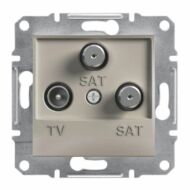 Kép illusztráció: Schneider EPH3600169 Asfora TV/SAT/SAT aljzat, végzáró, 1 dB, bronz