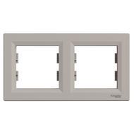 Kép illusztráció: Schneider EPH5800269 Asfora kettes (2-es) keret, vízszintes, bronz