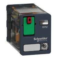 Kép illusztráció: Schneider RPM22B7 RPM teljesítményrelé, 2CO, 15A, 24VAC, tesztgombbal, LED-del
