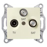 Kép illusztráció: Schneider SDN3502147 SEDNA TV/SAT/SAT aljzat, végzáró, 1 dB, bézs