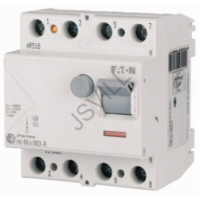 HNC-40/4/003Home áram-védőkapcsoló 6kA, 4P, 40A, 30mA, 'AC'