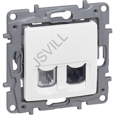Kép illusztráció: Legrand 764570 Niloé RJ11 + RJ45 Cat.5 UTP csatlakozóaljzat, fehér