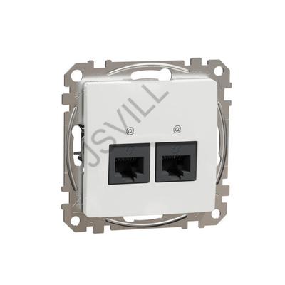 ÚJ SEDNA 2xRJ45 Cat5e UTP aljzat, fehér