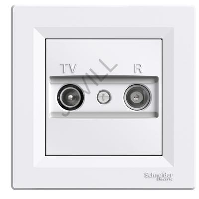 Kép illusztráció: Schneider EPH3300221 Asfora TV/R aljzat, átmenő, 4 dB, fehér kerettel