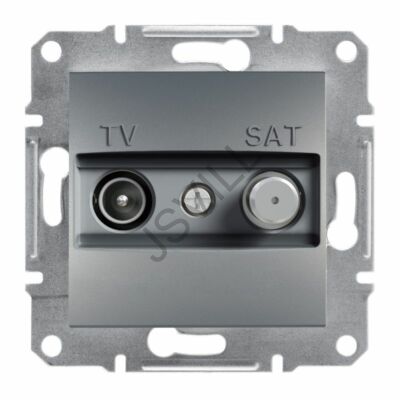 Kép illusztráció: Schneider EPH3400262 Asfora TV/SAT aljzat, átmenő, 4 dB, acél