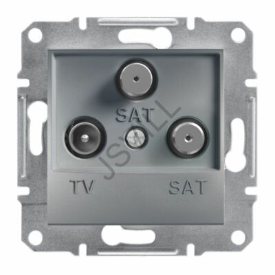 Kép illusztráció: Schneider EPH3600162 Asfora TV/SAT/SAT aljzat, végzáró, 1 dB, acél