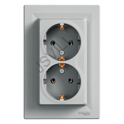 Kép illusztráció: Schneider EPH9900161 Asfora 2x2P+F csatlakozóaljzat, csavaros, alumínium