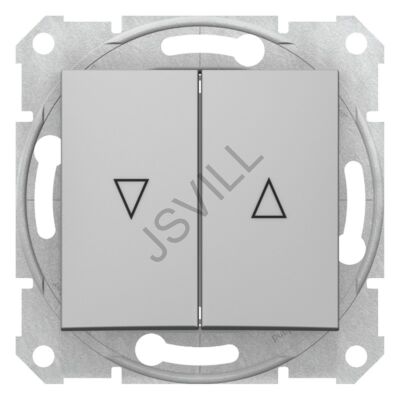 Kép illusztráció: Schneider SDN1300360 Sedna Redőnykapcsoló, rugós bekötés, 10AX, alumínium (R105) Kapcsoló