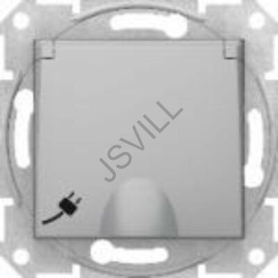Kép illusztráció: Schneider SDN3100460 Sedna-single socket outlet, sideE-16A screwless shutters, lid, wo frame al.