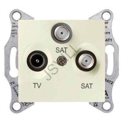 Kép illusztráció: Schneider SDN3502147 SEDNA TV/SAT/SAT aljzat, végzáró, 1 dB, bézs