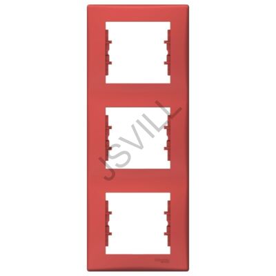 Kép illusztráció: Schneider Sedna SDN5801341 3-as (hármas) függőleges keret piros