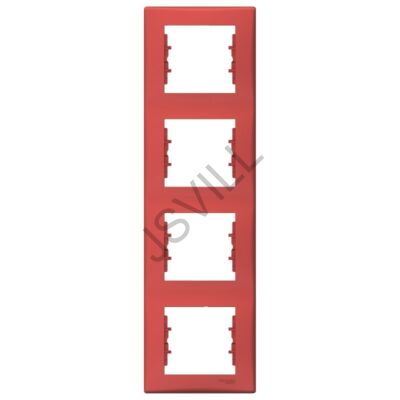 Kép illusztráció: Schneider Sedna SDN5802041 4-es (négyes) függőleges keret piros