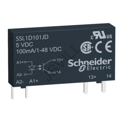 Kép illusztráció: Schneider SSL1D101BD SSL sorkapocs szilárdtestrelé, 1f, egyenfeszültség-kapcsoló,, 1NO, 1…48VDC, 100mA, 24VDC