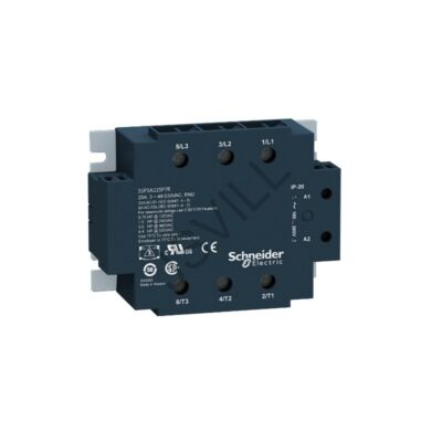 Kép illusztráció: Schneider SSP3A225BDT SSP szilárdtestrelé, panelre szerelhető, 3f, nullfeszültség-kapcsoló, 3NO, 48…530VAC