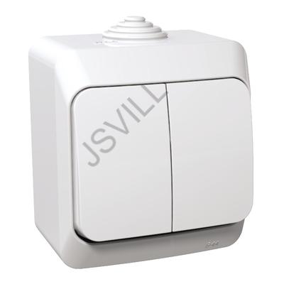 Kép illusztráció: Schneider WDE000551 Cedar Plus Csillárkapcsoló, jelzőfénnyel, IP44, fehér (105) J falon kívüli